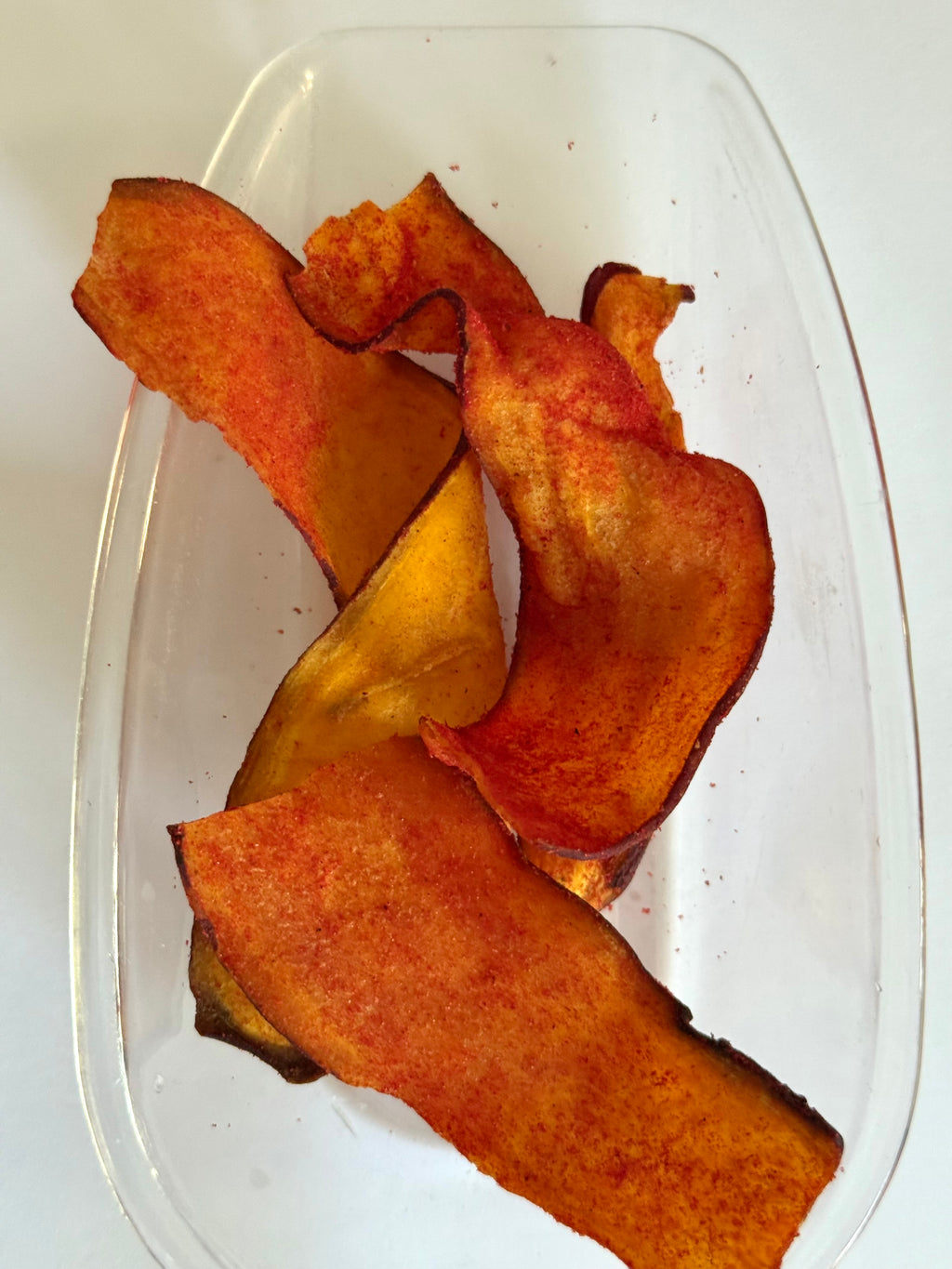 Camote enchilado chips